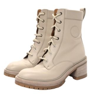 Hermès Blush Bridge Calfskin Leather Ankle Boots Size 39