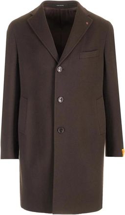 Tagliatore Wool And Cashmere Coat - Heren - Mantel - Bruin - L - Wol - Jassen