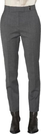 Barbara Bui Elegante op maat gemaakte broek met gestructureerde val - Dames - Slim Fit Broeken - Grijs - M - Wol - Broeken