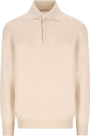 Brunello Cucinelli Light Beige Polo Sweater