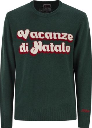 MC2 Saint Barth Heron Jumper - Heren - Ronde hals truien - Groen - XL - Wol - Truien & Vesten