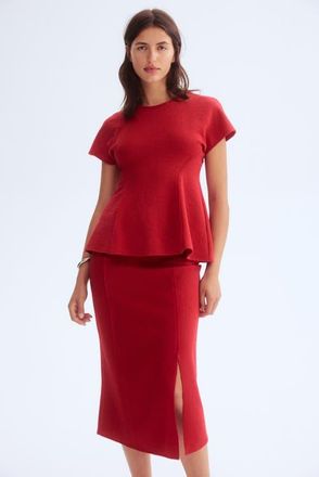 H&M Fine-knit Skirt in Bright Red at Nordstrom, Size X-Large