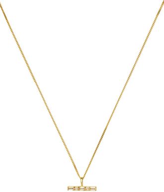 Missoma X Lucy Williams T-bar Pendant 18ct Gold Vermeil Necklace - One Size