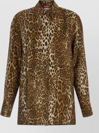 Max Mara silk animal-print blouse