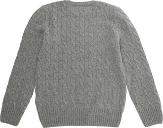 Polo Ralph Lauren Boys Crewneck Sweater Grey Wool-Cashmere Tops Top