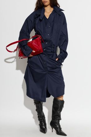 Vivienne Westwood Trench Coat With Belt, Womens, Navy Blue