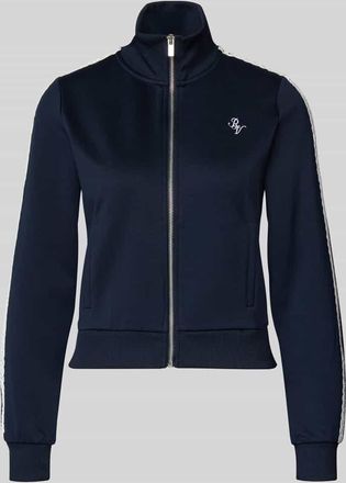 Review Regular Fit Trackjacke mit Logo-Stitching in Dunkelblau, Gr&ouml;&szlig;e XL