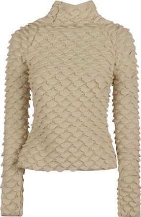 Bottega Veneta Beige High Neck Sweater