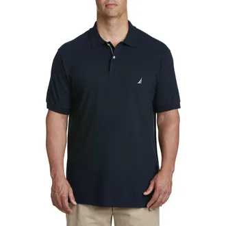 Nautica Stretch Piqué Polo Shirt in Navy at Nordstrom, Size 4X-Large S