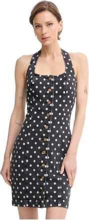 Guess Dames, Jurken, Zwart, Maat: L Denim