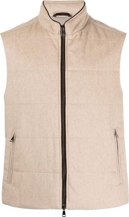 N.Peal The Mall quilted cashmere gilet - men - Cashmere/Polyester - M - Brown