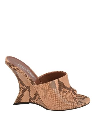PARIS TEXAS Nina Python Print Mules