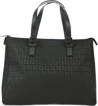Fendi Borsa tote con motivo Zucchino anni 2010 - Nero