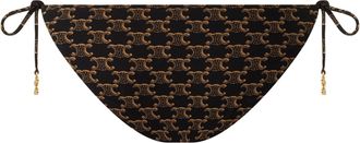 Celine Womens Bikini Slip Jersey Brown Polyamide Bikinis
