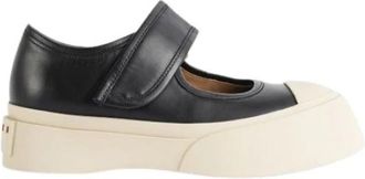 Marni Klassieke Mary Jane Schoenen - Dames - Platte Schoenen - Zwart - 38 EU - Leer - Schoenen