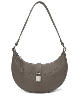 Tiffany & Fred Sleek Crescent Leather Shoulder Bag