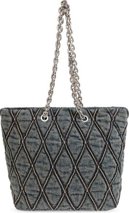 Diesel Charm-D Shopper M - Dames - Shoppers - Blauw - ONE Size - Katoen - Tassen