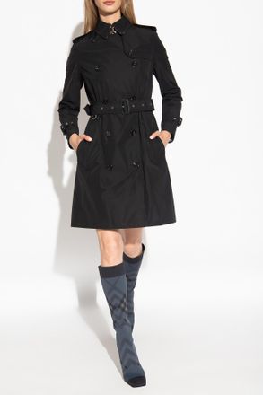 Burberry Kensington Trench Coat, Womens, Black