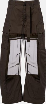 sacai Paneled cotton cargo pants