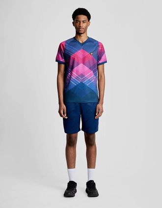 Lyle & Scott Lyle And Scott Mens Sports Embossed Logo Padel Shorts - Navy - Size: 29/28/32