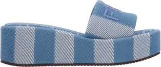 Fendi Wedges, female, Multicolor, 5 UK, Sunshine Flatform Slides