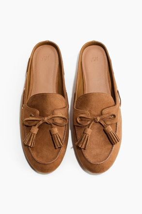 H&M Loafer Mules in Dark Beige at Nordstrom, Size 10