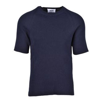 Alpha Studio Round-neck Knitwear, male, Blue, L, Round-neck Knitwear
