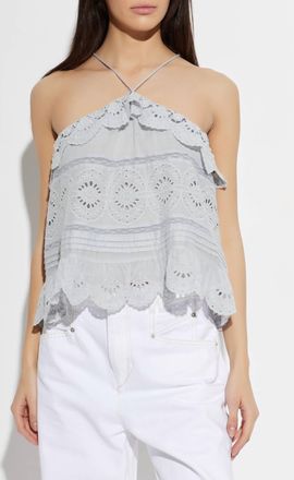 Isabel Marant Prisha Top In Light Blue