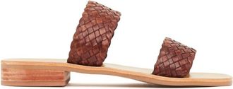 St.Agni Womens Piers Woven Slide Sandal In Antique Tan
