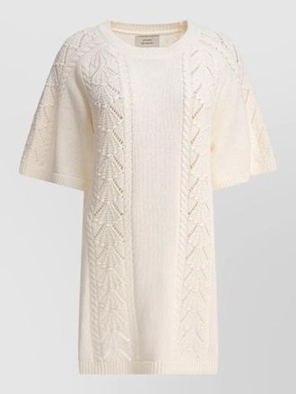 Loulou Studio short sleeve round neck textured knit dress