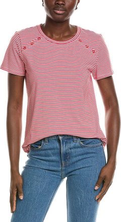Jones New York Buttoned Shoulder T-Shirt