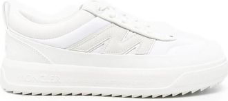 Moncler White Logo Panelled Sneakers