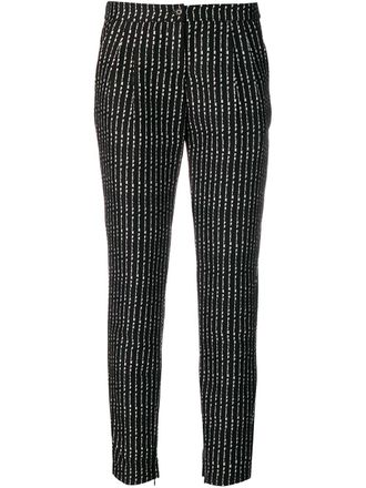 Philipp Plein Pinstripe Plein trousers - Black