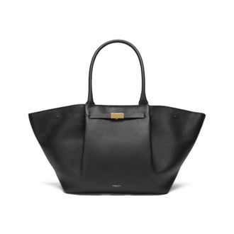 DeMellier Tote Bags, female, Black, Size: ONE SIZE Black Leather Tote Bag