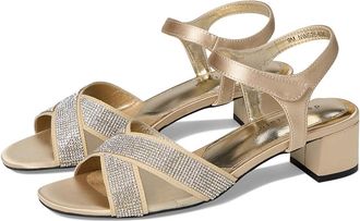 David Tate Holiday Womens Sling Back Shoes Champagne : 6.5 WW (EE), Synthetic/Textile