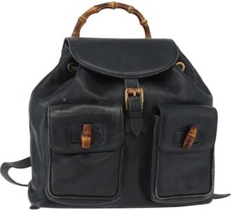 Gucci Pre-owned Backpacks, female, Blue, Size: ONE SIZE Pre-owned Vintage Backpack