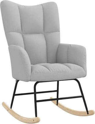 vidaXL Mecedora De Tela Gris Nube Vidaxl