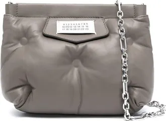 Maison Margiela mini Glam Slam Red Carpet crossbody bag - women - Calf Leather/Polyester/Calf Leather/Brass/Zinc - OS - Grey