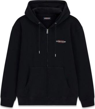 Guess Zip-through Hoodie - Heren - Vesten met rits - Zwart - M - Katoen - Hoodies & sweatvesten