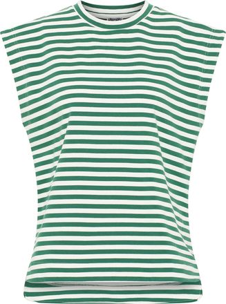 Dreimaster Dreimaster T-shirt Dames Groen Wit
