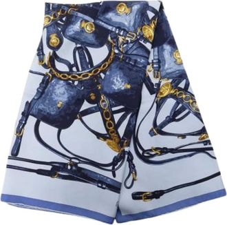 Herm&egrave;s Pre-owned sciarpe di seta - - Pre-owned - Donna - Blu - ONE SIZE