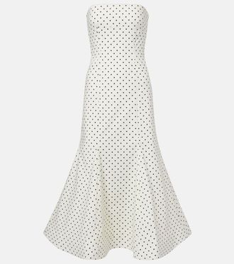 Rotate Amadelle cotton-blend midi dress