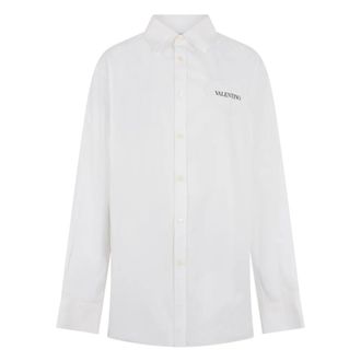 Valentino Garavani Heren, Overhemden, Wit, Maat: 2XL Katoen