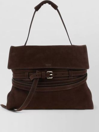 Moschino knotted handle shoulder bag adjustable strap buckle