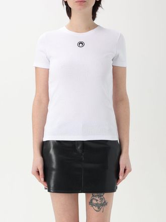 Marine Serre T-shirt in cotone con logo Crescent Marine Serre