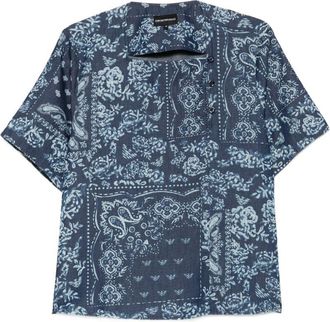 Emporio Armani Womens Floral Print Cotton Top