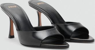 Mango Sandali tacco punta nero - Donna - 35 - MANGO