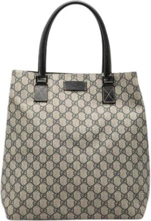 Gucci Pre-owned Vintage Tote Bag - Dames - Vintage Shopper - Beige - ONE Size - Leer - Vintage
