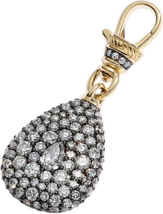 Lucy Delius Jewellery 14K yellow gold Pear diamond pendant charm