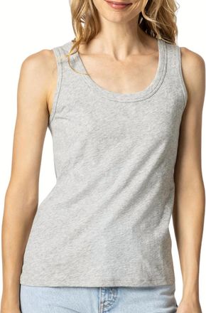 Lilla P Womens Scoop Tank Top In Grey